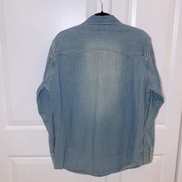 Structure Men’s Denim Snap Button Shirt Size Medium 38-40 - Picture 2 of 9